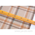 double-faced plaid fleece woven woolen fabric for overcoat